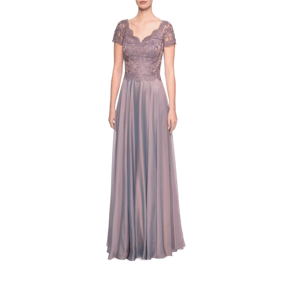 La Femme 27098 Mother of the Bride Dress Cocoa Size 4 NWT